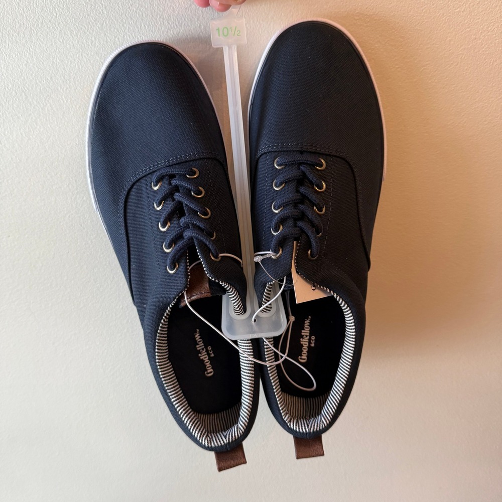 Goodfellow & Co Brady Men's Navy Blue Canvas Low Top Sneaker Shoes Size 10.5 NWT